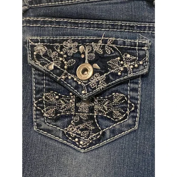 REVOLUTION BY REVOLT JEANS*Girls*8*Emblished Pockets - Picture 8 of 10